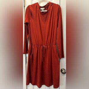 Long Sleeve Fall Orange dress with pockets size XL